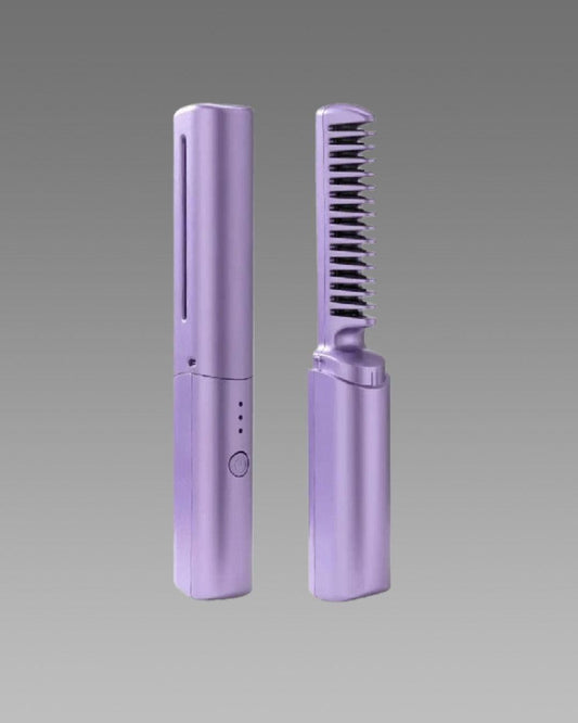 Meneflix Rechargeable Mini Hair Straightener – Cordless Hot Comb