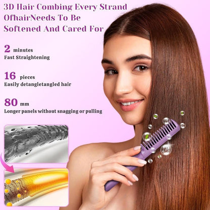 Meneflix Rechargeable Mini Hair Straightener – Cordless Hot Comb